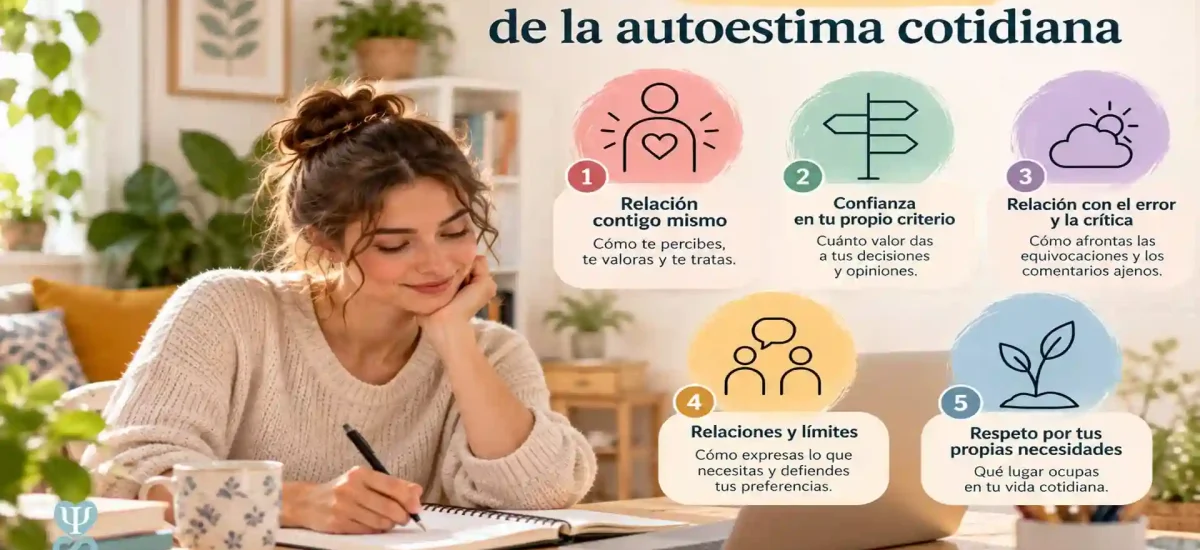 Las cinco áreas de la autoestima cotidiana: aprende a comprender cómo te relacionas contigo mismo