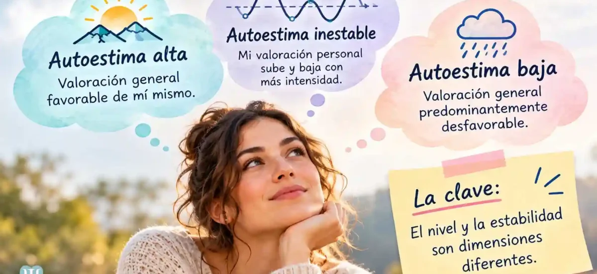 Autoestima alta, baja e inestable: qué significan realmente estas etiquetas