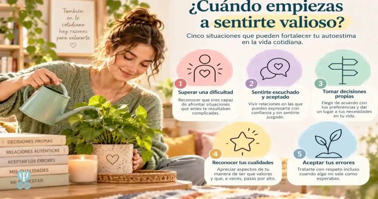 Cómo reconocer las situaciones en las que empiezas a sentirte valioso